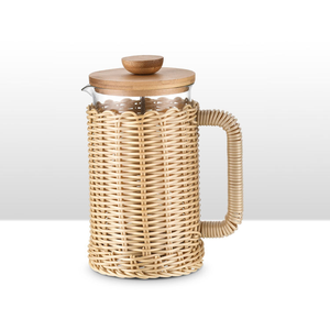 Cafetera Francesa Rústica con Asa de Bambú, Base de Corcho y Diseño Resistente al Calor, de 350-1000 ml, para Momentos de Café Acogedores - Product Image 3
