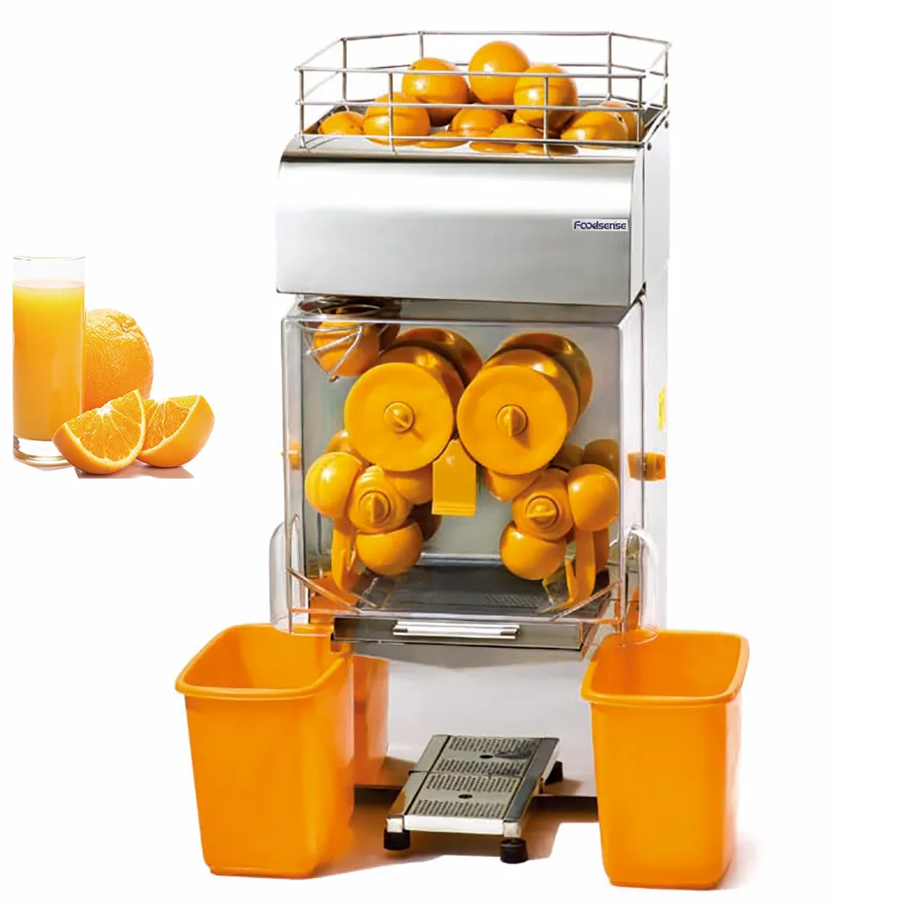 Máquina exprimidora comercial automática de limón y naranja de acero inoxidable superventas