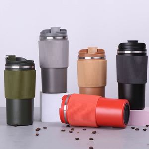 450ml Double Wall Stainless Steel Tumbler with Non-Slip Silicone Sleeve for Camping Insulated Coffee <b>Mug</b> for Outdoor Adventures - Product Image 6