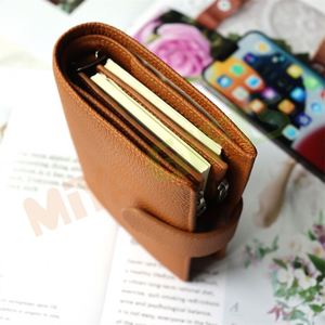 <strong>Custom</strong> Binder <strong>Planner</strong> Notebook Leather Divider Dashboard Pocket <strong>Insert</strong> With Zipper Card Holder Pebble Accessories - Product Image 5