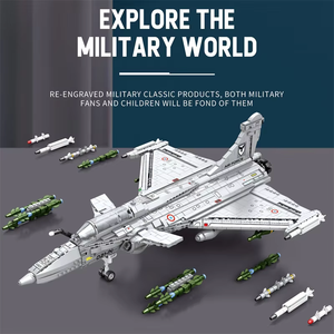 Bloques de Construcción del Modelo de Avión de Combate Rafale 33035, Serie de Aviones Militares para Armar, Ladrillos de Ensamblaje, Adorno de Escritorio, Juguete de Rompecabezas, Regalos para Días Festivos - Product Image 2