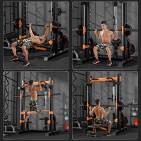 Équipement de musculation professionnel : Station d'entraînement multifonctionnelle Smith Machine avec pile de poids pour un entraînement complet