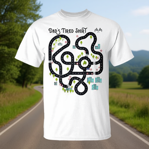 T-shirt Dad'S Tired avec carte routière et piste de jeu - Product Image 3