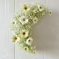 Bunga Gypsophila Buatan Warna Solid Buah Kecil 4 Cabang 108 Kepala Bunga Perlengkapan Fotografi Pernikahan