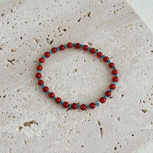 Dylam Classic Collection Women Fine Charm Jewelry Jewellery Daily Wear Natural <b>Red</b> Agate Apatite Stone Beaded Bangles <b>Bracelets</b> - Product Image 6