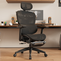 Chaise de Bureau Ergonomique Entièrement en Tissu Maille Inclinable Avec Appui-Tête Réglable et Fonction Pivotante Fauteuil de Bureau Moderne Le Moins Cher