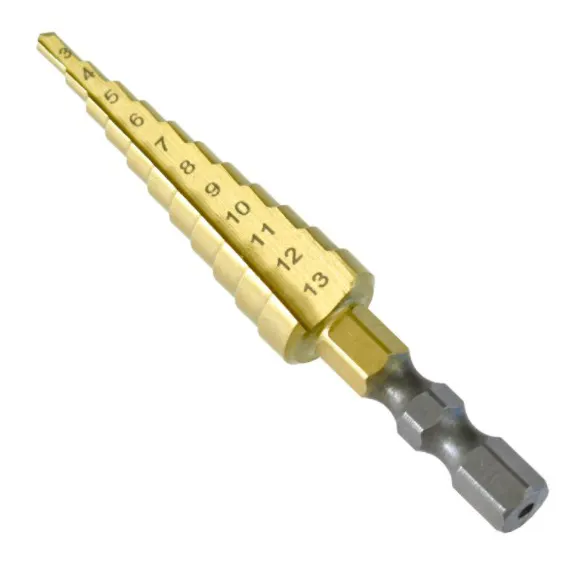Factory HSS 4241 High Speed Steel Step Drill Bit 3-13mm Annular Cutter for Wood Plastic and Thin Iron Plate