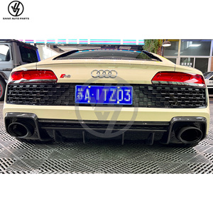 Kits de carrosserie Performante Style en carbone sec brillant tissé sergé, emballés sous vide, ajustement 1:1 pour Audi R8 2016-2018 : Pare-chocs et diffuseur - Product Image 2