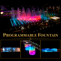 Fuente de Agua Programable de Gran Escala con Espectáculo de Música, Luces y Sombras