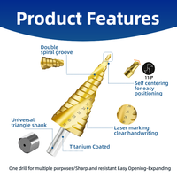 High Performance HSS M2 M35 SPOT DRILL BIT Coated Triangle Shank 4-12/4-20/4-32MM Double Spiral Flute Drill for Metal Wood