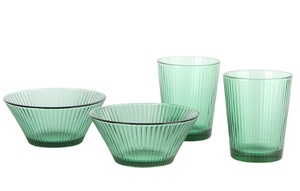 ชุดอาหารแก้วลายดอกบัวสำหรับขายส่ง เกรดสำหรับอาหาร ชุดชามสลัดแก้วสีพื้น ชุดภาชนะสำหรับร้านอาหารและบ้าน - Product Image 3