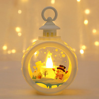 Nueva Luz Decorativa Navideña LED de Plástico, Adorno Brillante para Árbol de Navidad, Funciona con Pilas, Luz Nocturna de Escritorio, Decoración para Escenas Navideñas