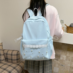 Bolso de Moda con Perlas, Estilo Japonés y Coreano, Doble Correa, Gran Capacidad, Elegante, Moderno, el Favorito de las Celebridades de Internet - Product Image 1
