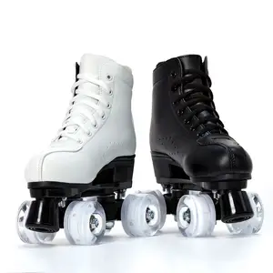 EACH Customization 4-Wheel Quad Roller Shoes Skates Luncur Roda Flashing PU Material Rental Skate Roller Patines
