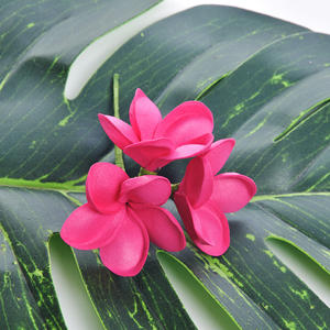 Fabrika tedarikçisi 8 renk EVA köpük 3-Plumeria saç Pick Hula kız dans Hawaii yapay Frangipani çiçek - Product Image 6