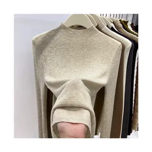 Wholesale Winter Long Sleeve Pullover Womens Knit Soft Sweater Solid Factory Price