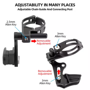 Guide de chaîne de vélo <span class=keywords><strong>vtt</strong></span> 27.2/34.9 <span class=keywords><strong>pince</strong></span> stabilisateur de chaîne de vélo durable de type E T6 traitement thermique ultra-léger - Product Image 6