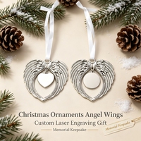 Ornement de Noël personnalisable avec monogramme, gravure laser, breloque pour cheminée, OEM/ODM, décoration de saison