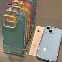 Coque antichoc Jelly Candy pour iPhone 17 Air 16 15 14 Plus 13 12 11 Pro Max – Housse esthétique souple antichoc couleur contrastée