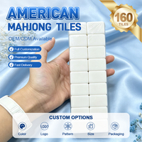 Prix de gros – Jeu de tuiles de mahjong américaines en acrylique de 38 mm à 4 couches, gravées sur mesure pour 4 joueurs