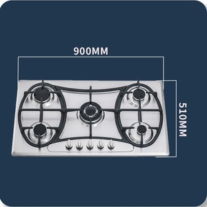 Portable 4-Burner Gas Hob Cooktop Glass Top Kitchen Cooker with Electric Power Source Competitive Price for Outdoor Use - Product Image 3