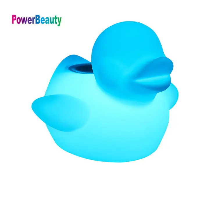 LED floating Cute Duck Shape Animal Night Light with Music Speaker for pool and water