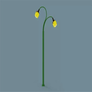 Lampadaire de jardin extérieur en fer, LED, détecteur de mouvement, solaire, blanc chaud, abat-jour en verre, IP66, AC 220V, 2700K, garantie 10 ans - Product Image 5