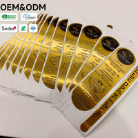 Plaques de nom pour bouteilles de vin personnalisées en or gaufré, étiquettes métalliques de luxe avec texte hébreu