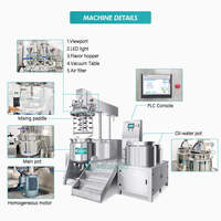 Machine à homogénéiser sous vide pour la fabrication de crèmes cosmétiques, de lotions corporelles, de crèmes pour le visage, de gels douche et de gels capillaires Guanyu
