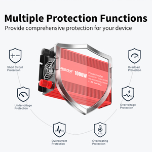 修正正弦波インバーター<span class=keywords><strong>1000W</strong></span> DC-ACポータブル電源コンバーター RV/家庭/屋外旅行/車載インバーター - Product Image 3