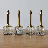 Flacon de parfum carré en verre cristal OEM de 3 ml avec bouchon personnalisé, emballage de luxe, design réutilisable