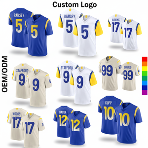Camiseta de Fútbol Americano para Hombre, Mujer y Jóvenes, 12 Puka Nacua, 9 Matthew Stafford, 10 Cooper Kupp, <span class=keywords><strong>Aaron</strong></span> 17 Davante Adams, 99 <span class=keywords><strong>Donald</strong></span> Vapor - Product Image 1