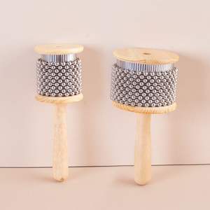 Instrumentos de Percusión para Niños, <span class=keywords><strong>Cabasa</strong></span> de Madera y Metal, Tamaño Pequeño y Grande, Material Didáctico Musical Orff - Product Image 4