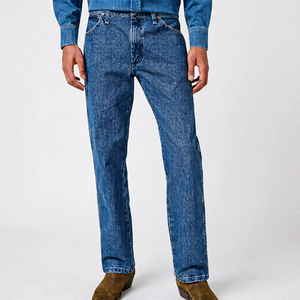 Jeans de Hombre 13MWZ, Corte Bootcut, Estilo Vintage, Transpirables, Cintura Media, Denim Lavado, Corte Regular, Pierna Recta, Azul, 34W/32L - Product Image 1