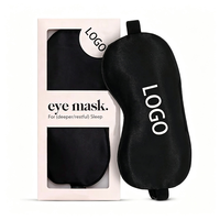 Masque de sommeil en satin de soie personnalisé avec logo, sangle réglable, occultant, respirant, doux, pour femmes et hommes, pour les voyages, la sieste, la nuit