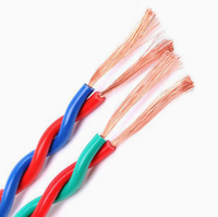 Câbles électriques en cuivre à 2 conducteurs, paire torsadée RVS, câble flexible isolé en PVC, 0,5-6 mm, utilisation pour alarme/résistance au feu, construction