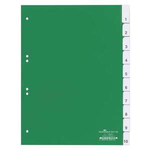 DURABLE - 6221-05 Divisor A4 10 llaves termoselladas con índice, verde-EAN 4005546620145 ORGANIZACIÓN Y PRODUCTOS DE ARCHIVACIÓN - Product Image 1