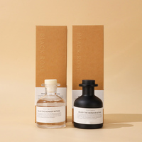 Flacon diffuseur de parfum d'ambiance en verre dépoli noir mat de luxe, vide, pour huiles essentielles, 50ml 100ml 150ml