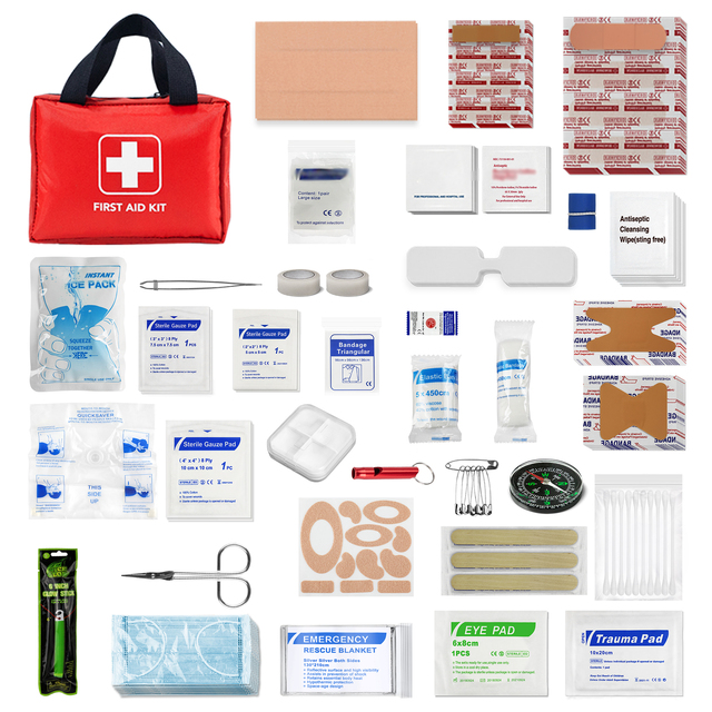 Completely Waterproof Stocked First-Aid CPR Student Restock First Aid Kit Reliance Medical for Seriuos Wounds Sport Teams