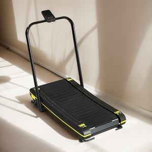 Alat olahraga kardio, alat Fitness rumah Mini dapat dilipat mesin lari Self-propelled Manual melengkung Treadmill dengan tipe tombol - Product Image 1