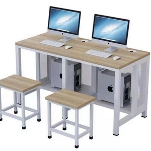 Escritorios de Laboratorio Informático Lin Ying, de Acero y Madera, Modernos, Minimalistas, para Exámenes Escolares, Individuales, Dobles, para Cuatro Personas, Hexagonales - Product Image 2
