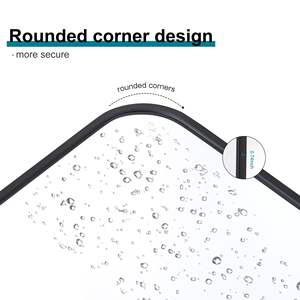 Espejo de baño montado en la pared sin perforaciones, estilo autoadhesivo, ideal para lavado y uso de maquillaje - Product Image 6