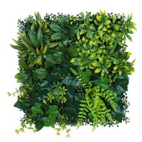 Panneau mural vert tropical artificiel, faux mur végétal, décoration écologique, durable, résistant aux UV, ignifuge, intérieur/extérieur