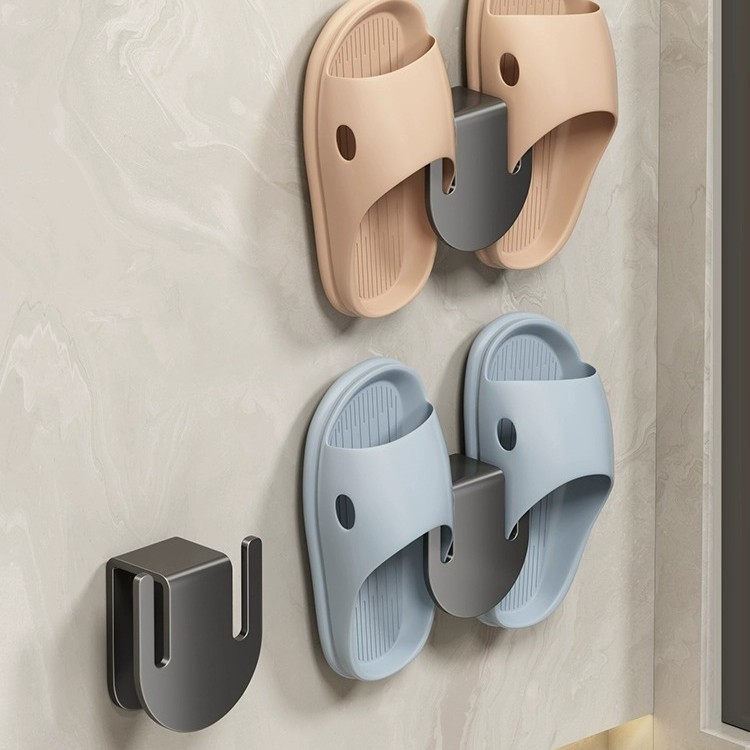 Clip-on slipper rack, 3-pack [gunmetal gray]