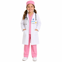 Costume de docteur pour enfants, ensemble de déguisement d'infirmière, jeu de rôle médical pour enfants, blouse de laboratoire blanche