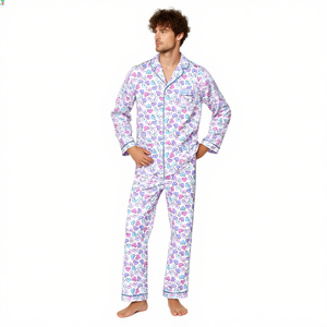 <span class=keywords><strong>Pigiami</strong></span> di bambù personalizzati da <span class=keywords><strong>donna</strong></span> con maniche lunghe nuovo Design stampa di san valentino comodi indumenti da notte abbinati Casual per famiglie - Product Image 3