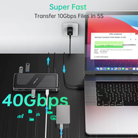 Estación de acoplamiento ACASIS 11 en 1 Thunderbolt 4 compatible con pantalla 8K 60Hz Compatible con M1 M2 Macs/Windows/Linux estación de acoplamiento