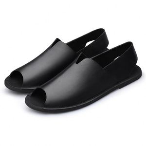 Sandales décontractées pour hommes en cuir de vachette à bout ouvert, collection été 2026, best-seller |   Sandales de plage antidérapantes pour l'extérieur - Product Image 5