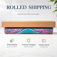 Tapete de Mahjong Moderno Personalizado y Bolsas de Almacenamiento de PVC Transparente con Cremallera y Correa - Diseño Ecológico y Duradero para Fácil Transporte y Colgado