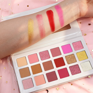Palette de fards à paupières vegan mate, grande taille, 18 teintes, résistante à l'eau et longue tenue, avec logo personnalisé pour marque privée - Product Image 5